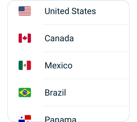 Dianchi connect step 2, choose VPN server location